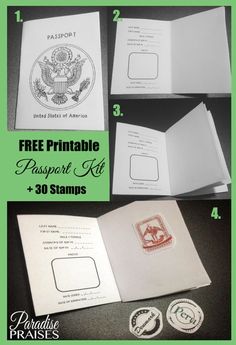 an open passport book with stamps on it and the instructions for how to use them