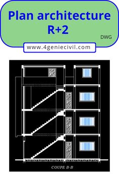 an architectural drawing with the words plan architecture r + 2