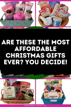 a collage of christmas gifts with the words are these the most affordable christmas gifts ever you decide?