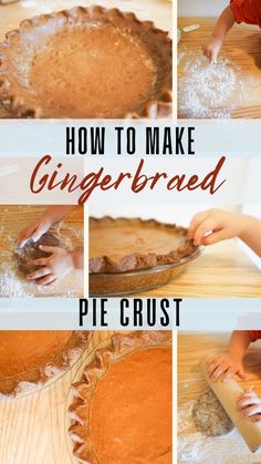 how to make gingerbread pie crust in the oven and then bake on the stove