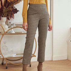 Women’s Vintage America Plaid Trousers Stylish Winter Y2k Fall Leggings Formal Wedding Business Casual Pants Grunge Hipster Fashion. Size/ Medium Brand/ Nine West X Vintage America Status/ Brand New Color/ Brown Light Plaid Material/ Polyester X Spandex X Cotton #Plaidtrousers #Womenstrousers #Vintagetrousers #Womensvintage #Vintageamerica Fitted Fall Dress Pants Ankle-length, Fitted Straight Pants For Fall, Fitted Ankle-length Pants For Fall, Fitted Leather Pants For Fall, Fitted Bottoms For Fall, Grunge Hipster Fashion, Pants Grunge, Wedding Pants, Business Casual Pants