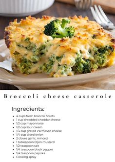 broccoli cheese casserole recipe with instructions