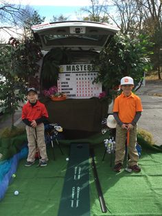 Golf Theme Trunk Or Treat Ideas, Trunk Or Treat Soccer Theme, Golf Themed Trunk Or Treat, Masters Trunk Or Treat, Golf Trunk Or Treat Ideas, Trunk Or Treat Ideas For Golf Cart, Mini Golf Trunk Or Treat, Golf Cart Trunk Or Treat Ideas, Soccer Trunk Or Treat