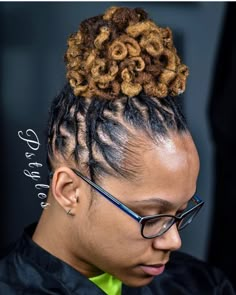 Adults Hairstyles, Kids Loc Styles, Updo Loc Styles, Locs Styling, Loc Updos, Dreads Short Hair, Loc Colors, Loc Bun, Black Hair Inspiration