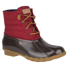 Sperry Women's Saltwater Quilted Chevron Duck Boot | Free Shipping Sperry Boots, Sperry Duck Boots, All Weather Boots, Duck Boot, Sperry Women's, Chevron Quilt, Favorite Boots, Red Boots, Duck Boots