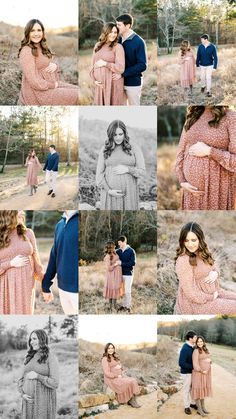 Collage of expecting couple's maternity session outdoors in Raleigh, North Carolina. Plus Size Maternity Photoshoot Ideas, Maternity Picnic, Western Couple, Maternity Photoshoot Ideas, Pregnancy Pics, Maternity Photoshoot Poses, Pregnancy Photo, Photoshoot Pics