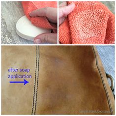 how to clean leather with an application