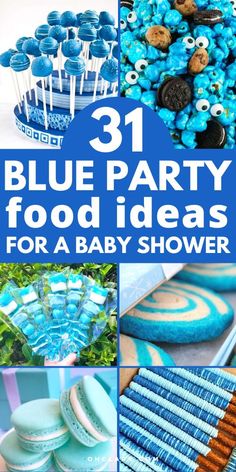 blue party food ideas for a baby shower