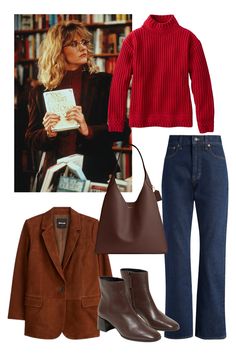 Meg Ryan Fall Style Hallmark Aesthetic Outfits, Outfits For Deep Autumn, Meg Ryan Fall Outfits, Capsule Wardrobe Deep Autumn, Boho Chic Fall Outfits, 90s Romcom Outfits, Kathleen Kelly Style, Meg Ryan Fall, Meg Ryan Outfits