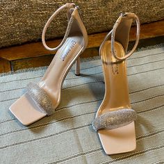 Never Worn, No Original Packaging. Cheap Open Toe Glitter Heels, Shoes Women Heels, Shoes Heels, Size 10, Packaging, Women Shoes, Heels, 10 Things, Silver