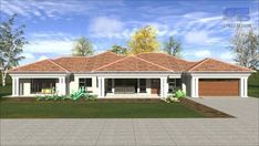 this is an artist's rendering of the front elevation of a house in florida