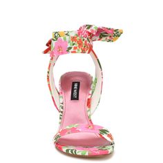 Prom Heels Colorful, Floral Heels Outfit, Fun High Heels, Pink Floral Heels, Preppy Heels, Rush Shoes, Hoco Shoes, Patterned Heels, Bright Colored Heels