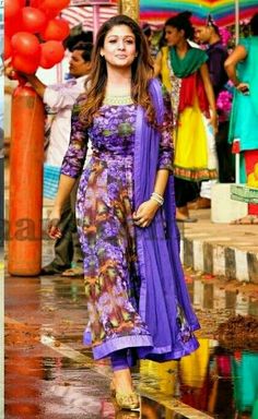 Nayanthara Outfits, Anarkali Designs, Simple Long Dress, Indian Dresses For Women, Simple Saree Designs, Velvet Dress Designs, Girl Fashion Style