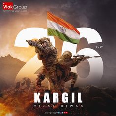 an advertisement for the 25th anniversary of kargil