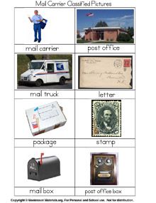 an image of mailboxes and other items that can be found in this worksheet