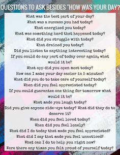 How Was Your Day, Questions To Ask Your Spouse, Love You Husband, Fun Questions To Ask, Icebreakers, Getting To Know Someone, Relationship Questions