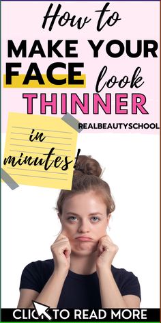 How to make your face look thinner with 10 easy tips that really work! - natural ways to make your face look slimmer - Best face slimming hacks - how to look slimmer instantly - How to make your face look thinner in photos, how to contour a round face - habits for losing fat on face - how to apper skinnier face Skinnier Face, Make Your Face Slimmer, Contour A Round Face, Slim Your Face, Face Slimmer, Makeup Basics, Losing Fat, Slimmer Face