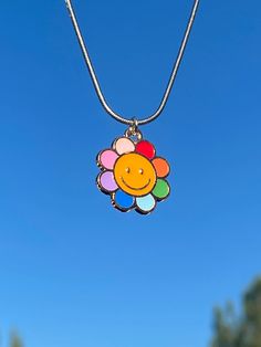 -Rainbow Takashi Murakami Inspired Flower Pendant   -20 inch chain   ✅FREE US SHIPPING   ✅Tracking same day or in 48 hrs   Feel Free to Message me with any questions or concerns Colorful Necklace With Adjustable Chain As Gift, Multicolor Flower Pendant Jewelry With Charm, Multicolor Flower Pendant Jewelry With Flower Charm, Rainbow Flower-shaped Jewelry For Gifts, Fun Jewelry With Adjustable Chain For Gifts, Colorful Flower-shaped Jewelry For Gifts, Colorful Flower-shaped Jewelry Gift, Colorful Flower Shaped Jewelry For Gifts, Colorful Flower Shaped Jewelry Gift