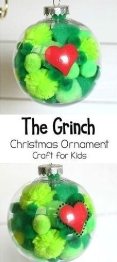 the grinch christmas ornament craft for kids is an easy and fun way to decorate