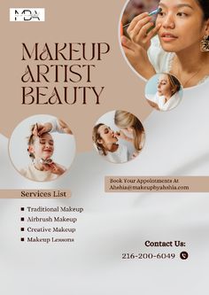 Discover the top makeup artist in Cleveland, specializing in flawless makeup application for weddings, events, and more. Unleash your inner beauty with our expert cosmetics services! Makeup Advertisement Poster, Advertisement Ideas, Makeup Expiration, Makeup Logo Design, Advertising Ideas, Online Poster, Best Bridal Makeup, Business Flyers, Makeup Lessons