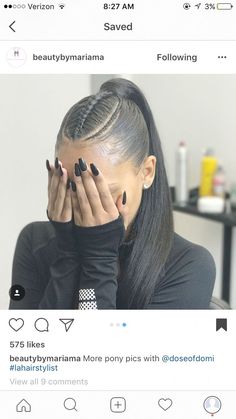 Braids Summer, Weave Ponytail Hairstyles, Sleek Ponytail Hairstyles, Weave Ponytail, Black Ponytail Hairstyles, Brazilian Hair Bundles, Braided Ponytail Hairstyles, Hair Salons, Hairstyles Summer