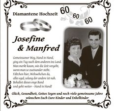 a wedding card with an image of two people