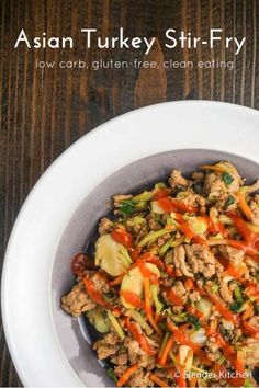 Asian Ground Turkey Stir-Fry | Dinner | Lunch | Weight Watchers | Whole30 | Low Carb | Paleo | Gluten Free | Turkey | #healthyrecipes #slenderkitchen #lunch #weightwatchers #turkey #whole30 #paleo #glutenfree #lowcarb #dinner Asian Ground Turkey, Ground Turkey Stir Fry, Turkey Stir Fry Recipes, Wok Sauce, Turkey Stir Fry, Paleo Dinners, Slender Kitchen, Asian Vegetables, Whole30 Recipes