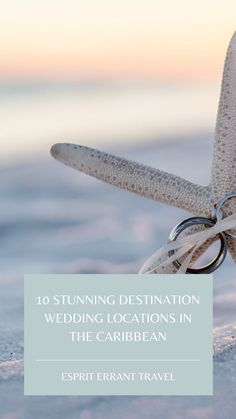 a starfish on the beach with text that reads, 10 stunning destination wedding locations in the caribbean