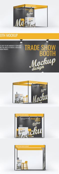 an advertisement for trade show booth mockup