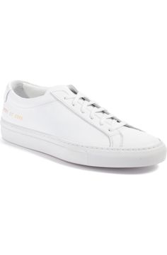 Common Projects Original Achilles Sneaker (Women) | Nordstrom Modern Medium Fit Low-top Sneakers, Luxury Low-top Sneakers With Vulcanized Sole, Classic Sneakers With Branded Insole, Modern Sneakers With Medium Fit And White Sole, Luxury Streetwear Sneakers With Gum Sole, Classic Low-top Sneakers, Luxury Custom Sneakers With Gum Sole, Classic High-top Sneakers With Medium Fit, Classic Sneakers With Vulcanized White Sole