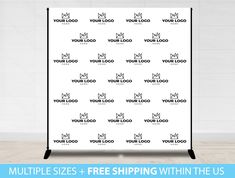 a white backdrop with the words, multiple sizes and free shipping within the us