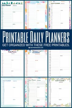 the ultimate printable daily planner is here to help you get organized with these free printables