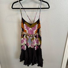 Nwot Beautiful Free People Dress. Feel Free To Ask Questions Before Purchasing. Chic Purple Mini Sundress, Purple Flowy Sundress Mini Dress, Flowy Purple Mini Dress For The Beach, Flowy Purple Mini Dress For Beach, Free People Dress, Purple And Black, Free People, Casual Dress, Coral