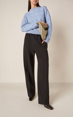 Tailored Wool Twill Straight-Leg Pants By Bottega Veneta | Moda Operandi 2023 Lookbook, Pre Fall 2023, Pre Fall, Leather Accessories, Straight Leg Pants, Bottega Veneta, Designer Fashion, Low Rise