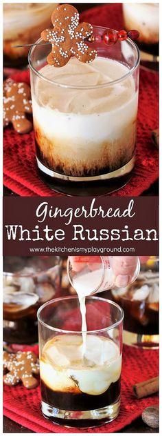 gingerbread white russian dessert in a glass dish