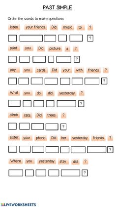 printable past simple worksheet