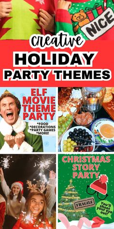 christmas party themes with the words creative holiday party themes