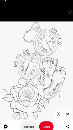 an image of a clock and roses on a phone screen with the text, i love you