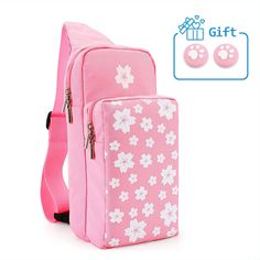 Kawaii Nintendo Switch, Switch Controllers, Kawaii Nintendo, Red Cherry Blossom, Kawaii Bags, Kawaii Backpack, Kawaii Pens, Steam Deck