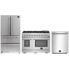 an image of kitchen appliances set up on white background