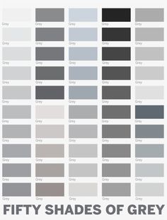 the fifty shades of grey in different colors