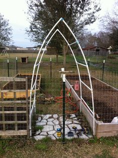 the garden is ready to be planted and put into its own fenced in area