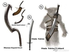 an image of different types of swords