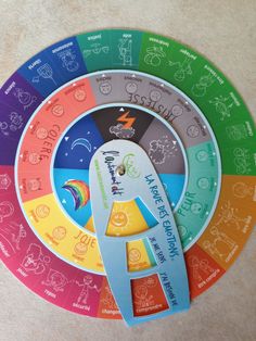 a colorful clock with the words happy new year written in different languages and numbers on it