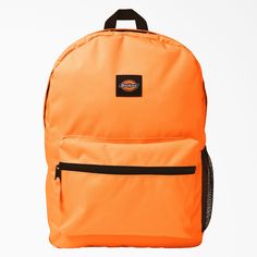 Carry all your books and school essentials with our Essential backpack. The bag features a large main compartment with internal laptop sleeve and a front zip pocket. Its fully padded back panel ensures all-day comfort. Rectangular Orange Backpack For School, Cheap Orange Backpack For Daily Use, Orange Rectangular Backpack For Daily Use, Cheap Orange Standard Backpack, Functional Yellow Standard Backpack, Orange Backpack, Foundation Skateboards, Orange Backpacks, Almost Skateboards