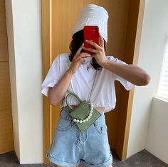 Mini Shoulder Bag, Flap Bag, Women's Bags, Denim Skirt, Casual Style, White Shorts, Shoulder Bags, Casual Fashion, Cell Phone