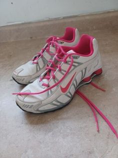 Nike Shocks, Nike Shox Nz, Pink Color Schemes, Hot Pink Color, Nike Shox, White Hot, Color Scheme, Pink Color, Clothing And Shoes