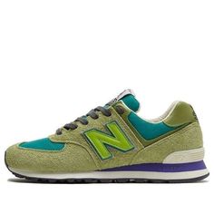 New Balance Stray Rats x 574 'Green' ML574RAU New Balance 610, Nb 574, Green Punch, Stray Rats, New Balance 574, Green Design, Stylish Sneakers, Tennis Shoes, Rats