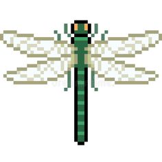 a pixel art style dragon with wings