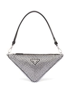 Prada Mini Bag, 90s Shoulder Bag, Prada Mini, Prada Triangle, Triangle Bag, Fall Bags, Embellished Bags, Crystal Bags